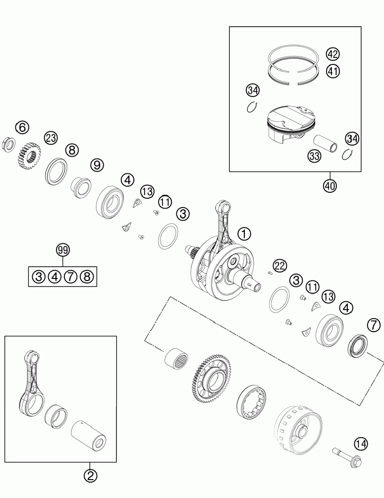 Crankshaft piston