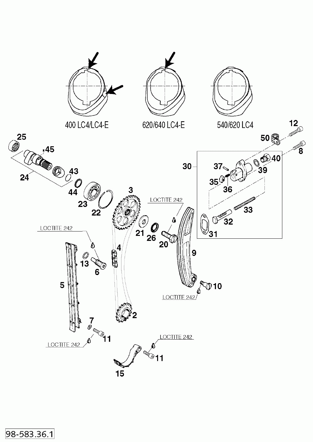 Steuertrieb timing drive 400_540_620 ‘99