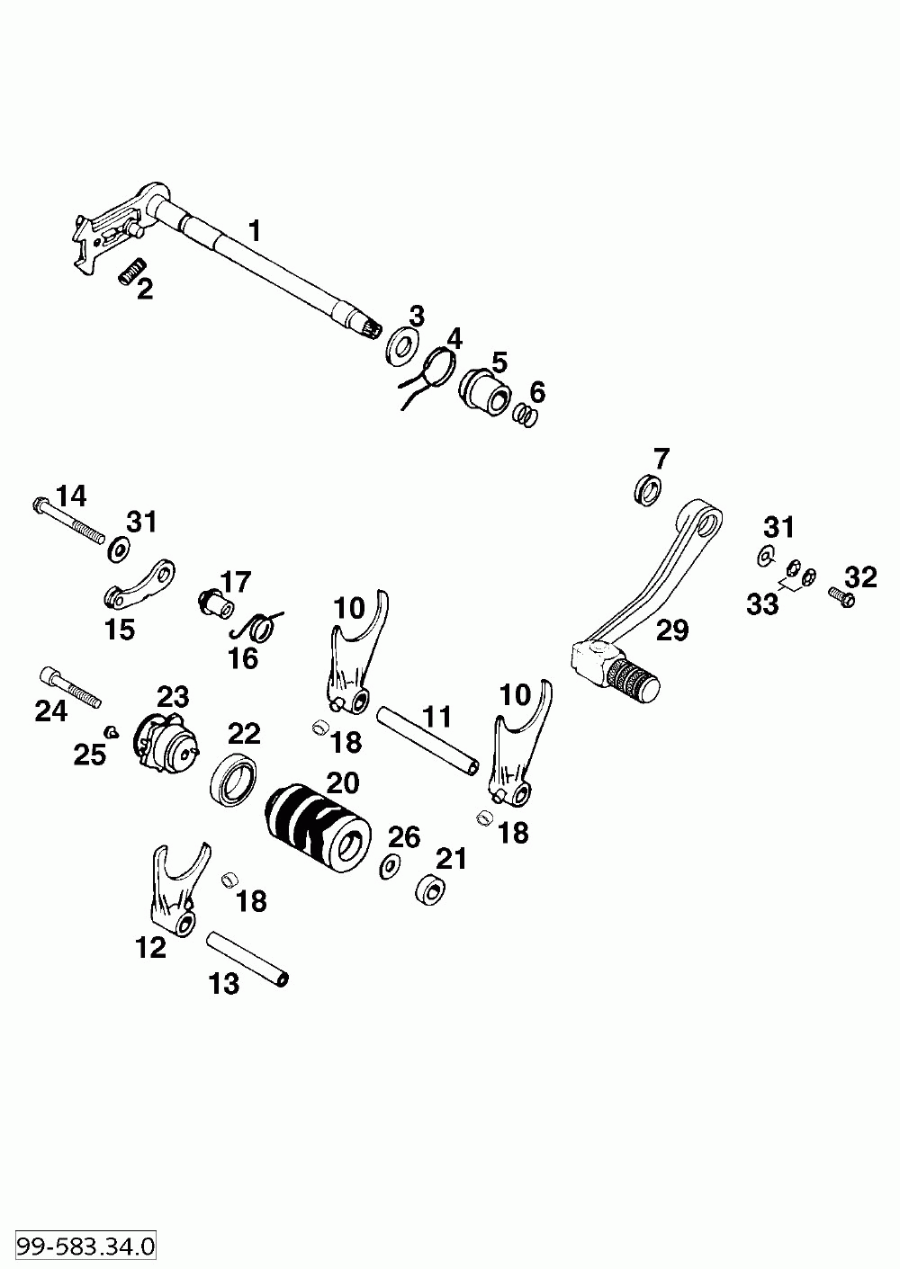 Schaltung shifting mechanism 400_540_620 ‘99