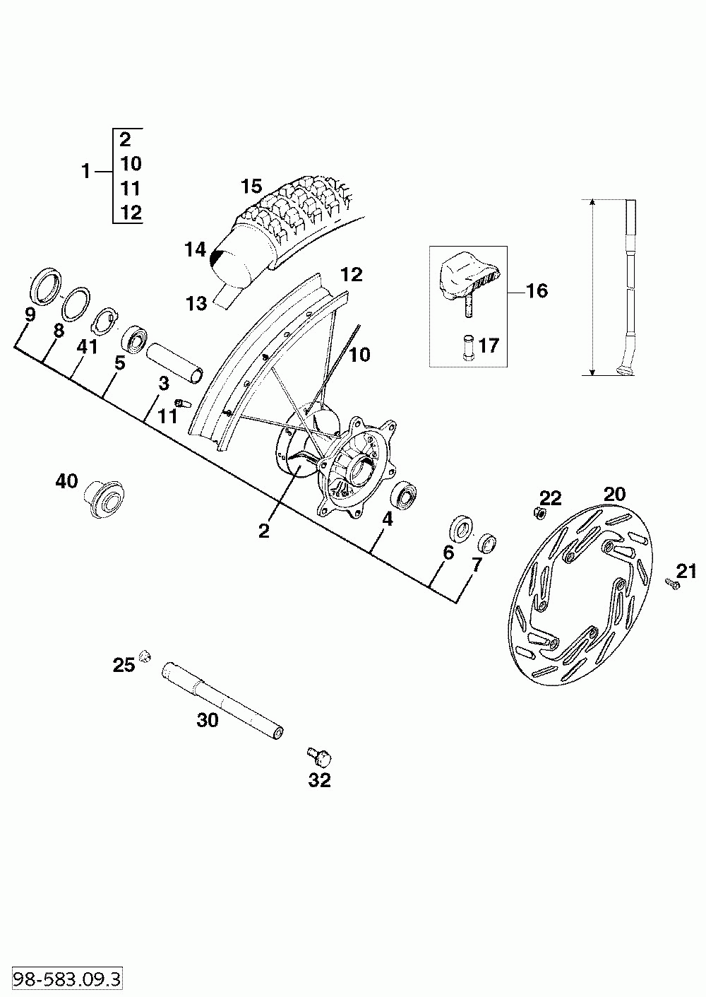 Vorderrad front wheel 400_540 ‘98