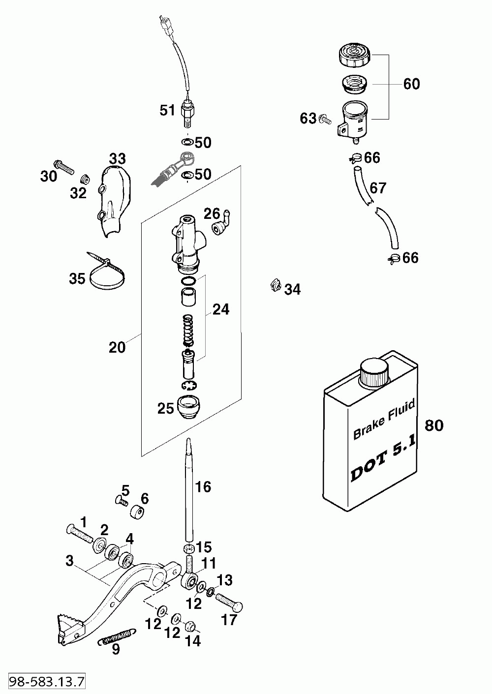 Rear brake control 400_540 ‘98