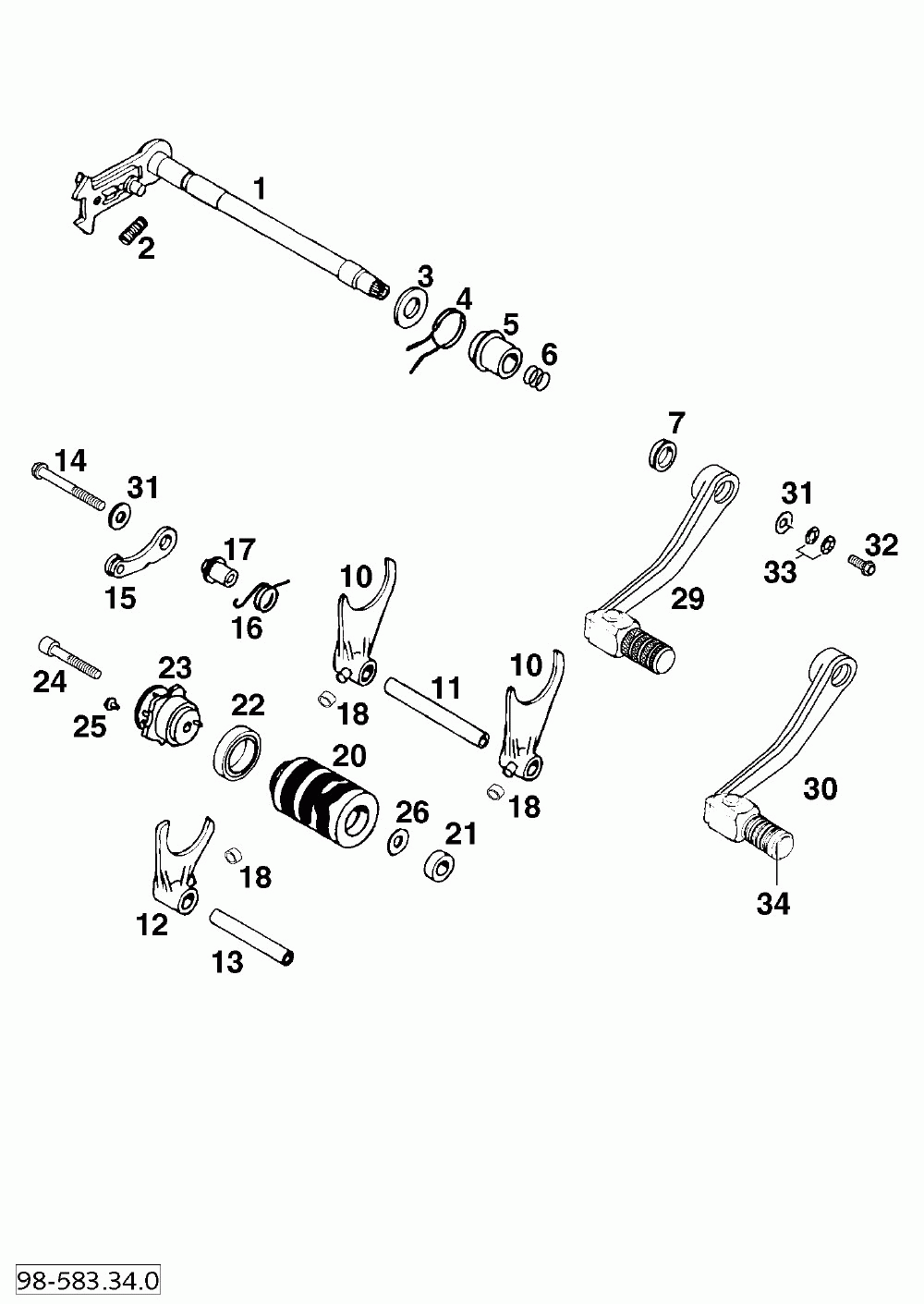 Schaltung shifting mechanism 400_620 ‘98