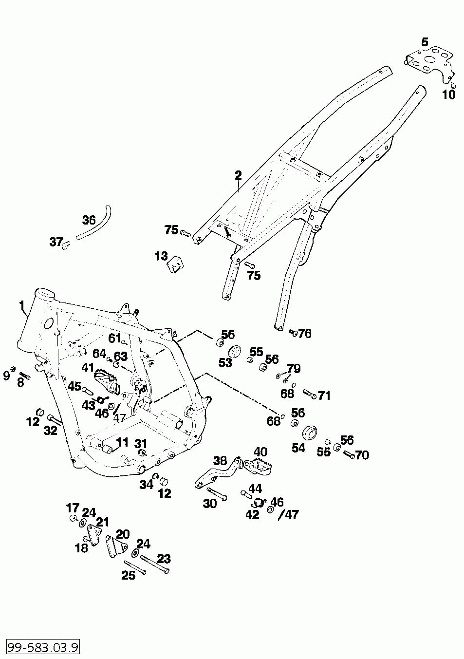 Rahmen ausleger frame sub frame 400