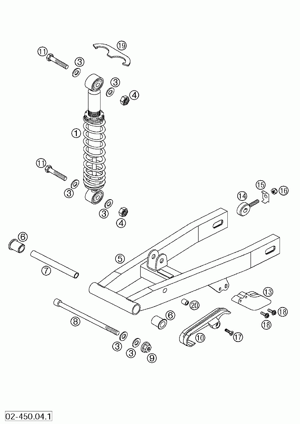 Swingarm shock absorber 50 senior adv