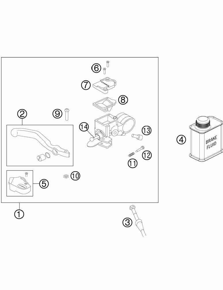 Hand break cylinder