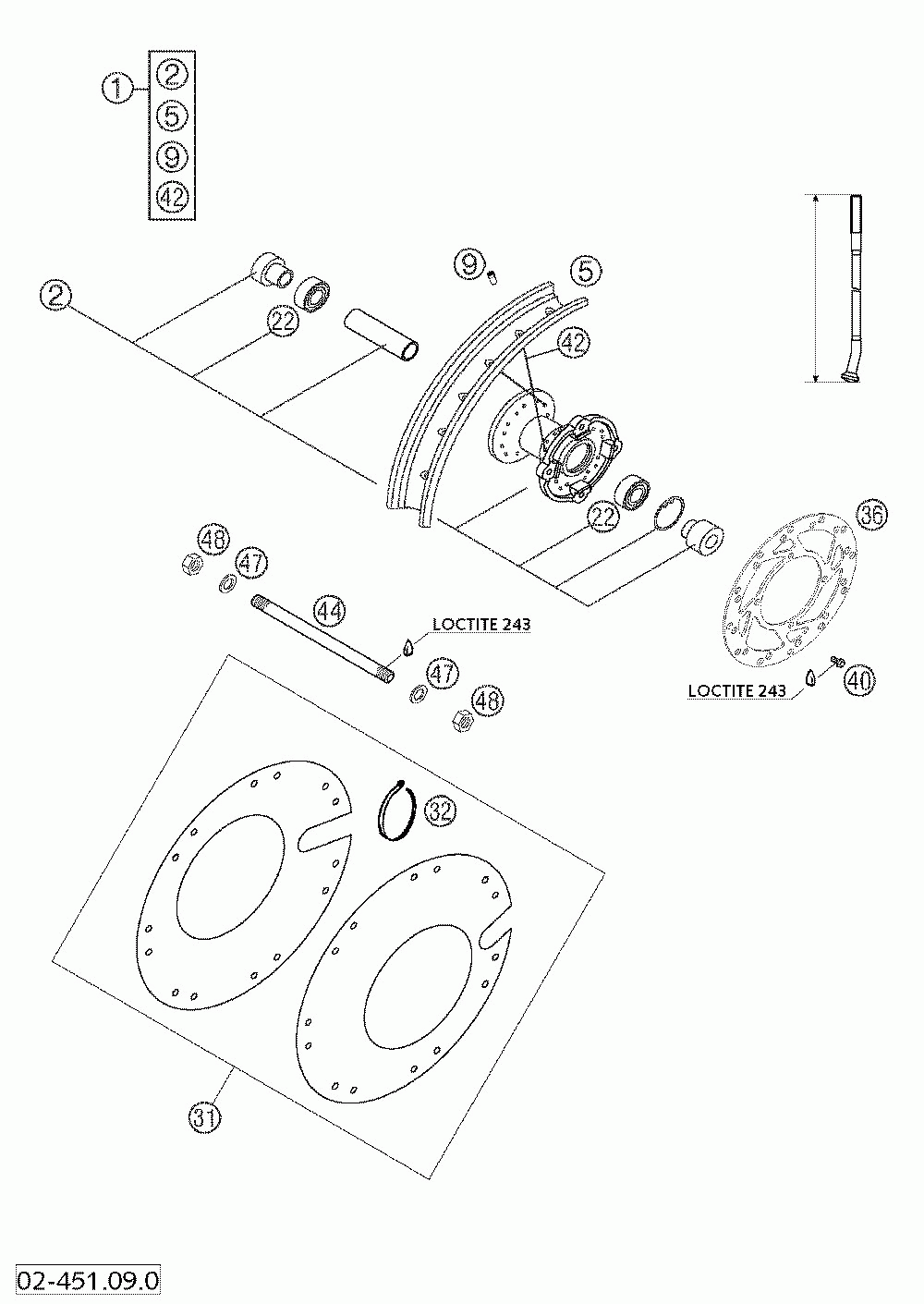 Front wheel 50 lc