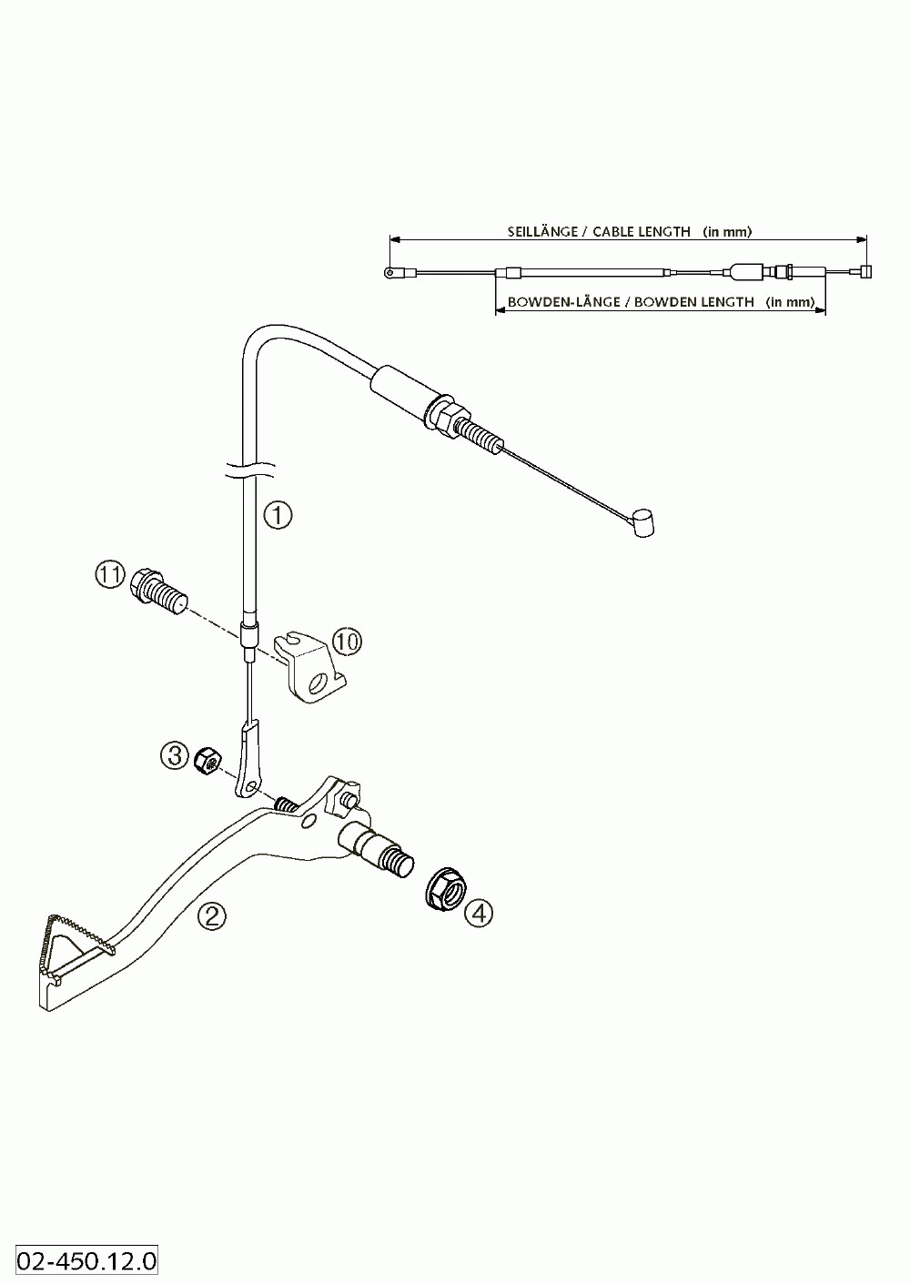 Rear brake control 50 lc