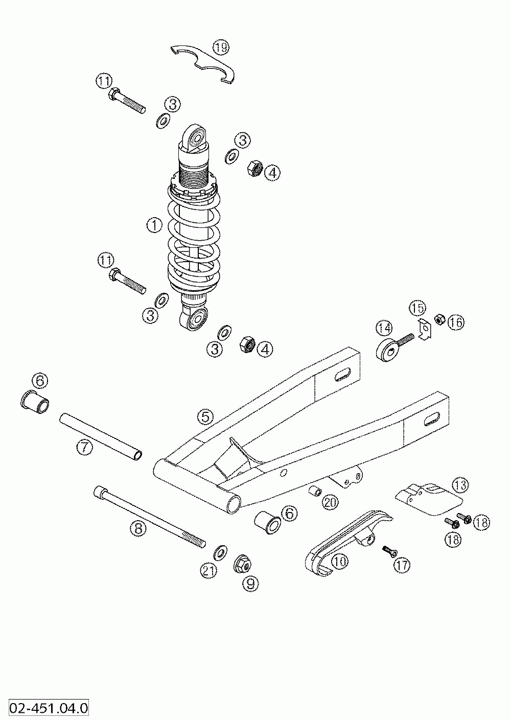 Swingarm shock absorber 50 junior lc