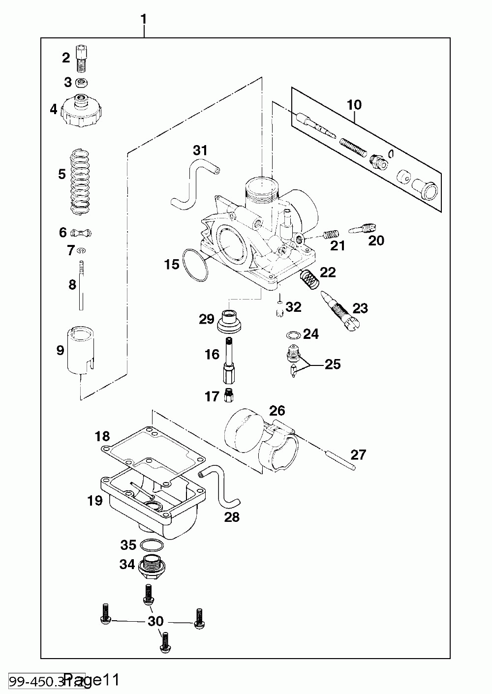 Vergaser mikuni vm20 carburetor 50 sxr pro senior ‘99