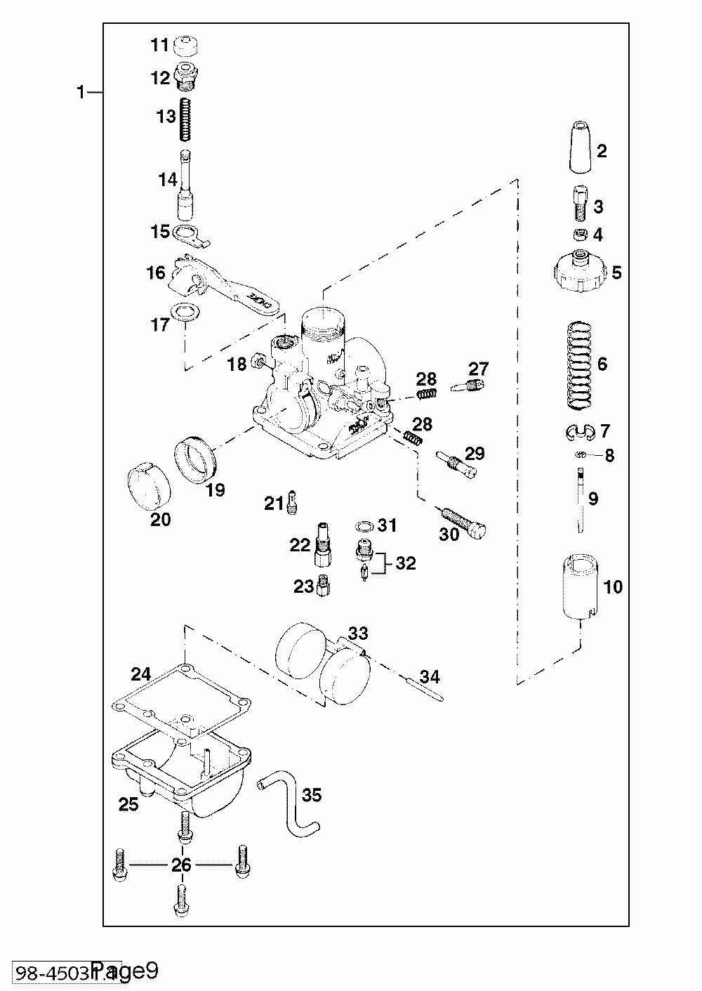 Vergaser mikuni 18 carburetor 50 sxr pro junior ‘98