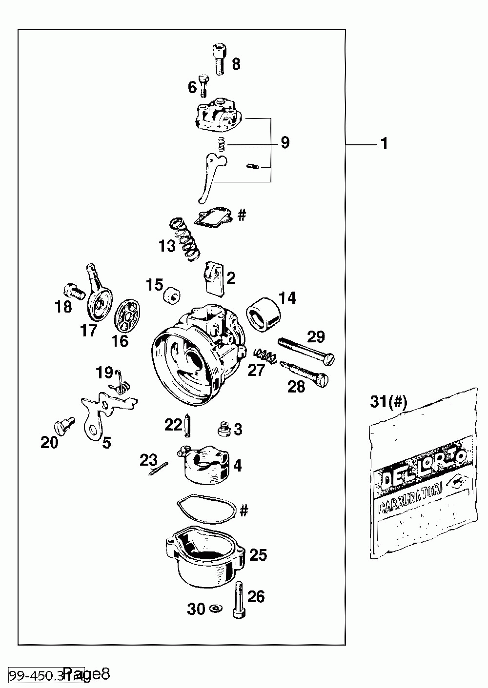 Vergaser dell orto carburetor 50 sxr adventure ‘99