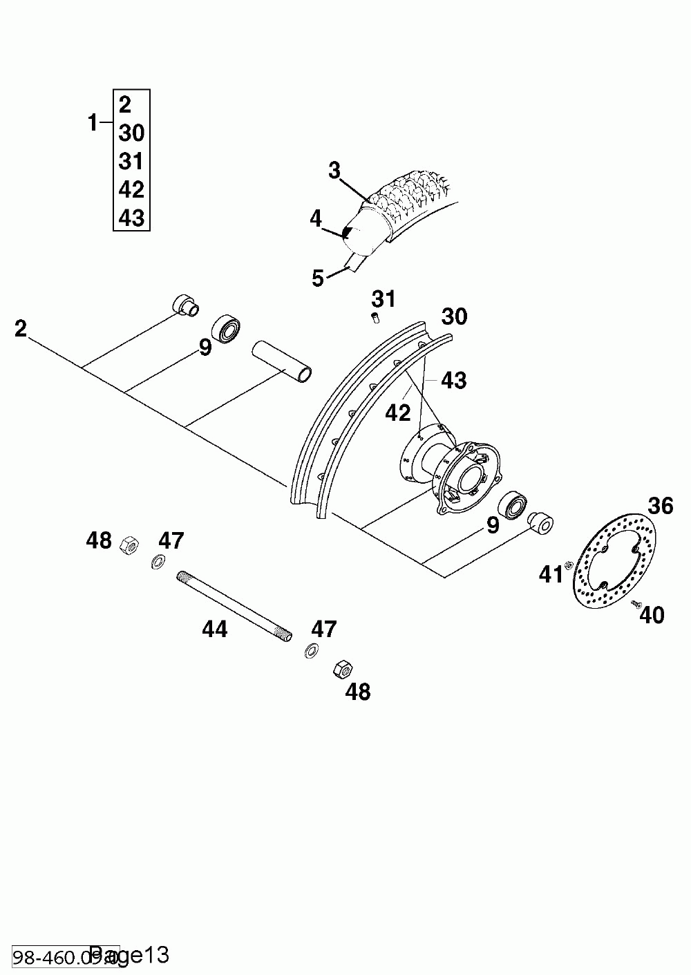 Vorderrad front wheel 60_65 ‘98