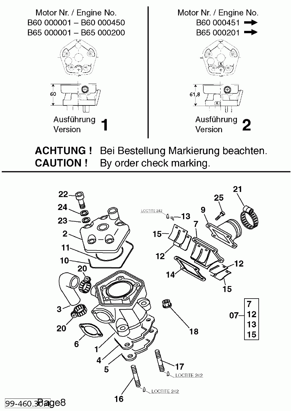 Zylinder cylinder 60_65 ‘98_’99