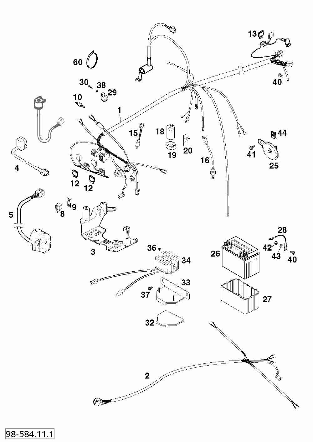 Kabelstrang competition wiring harness comp. 620 ‘98