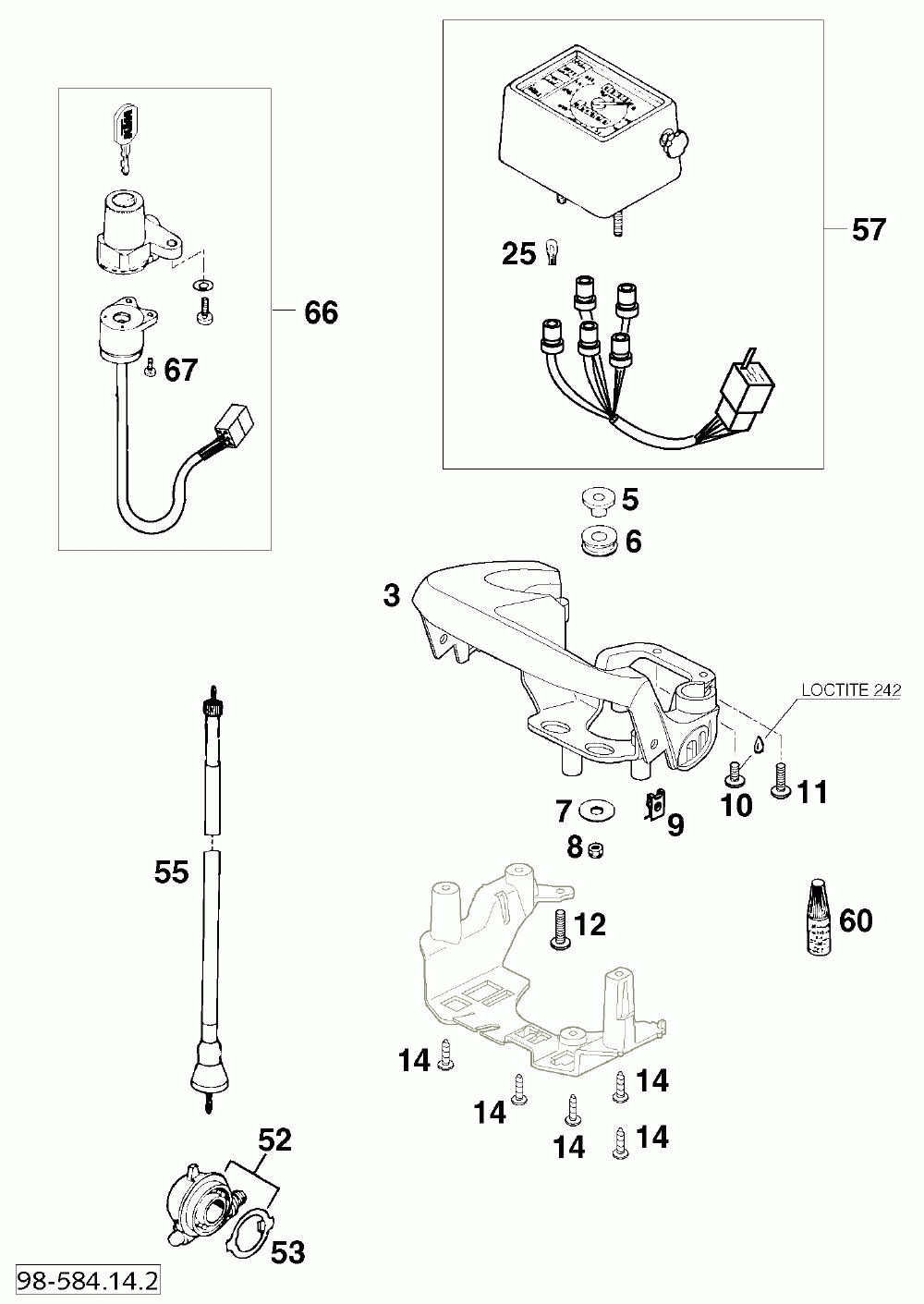 Tacho befestigung speedometer support 400_620_640 ‘98