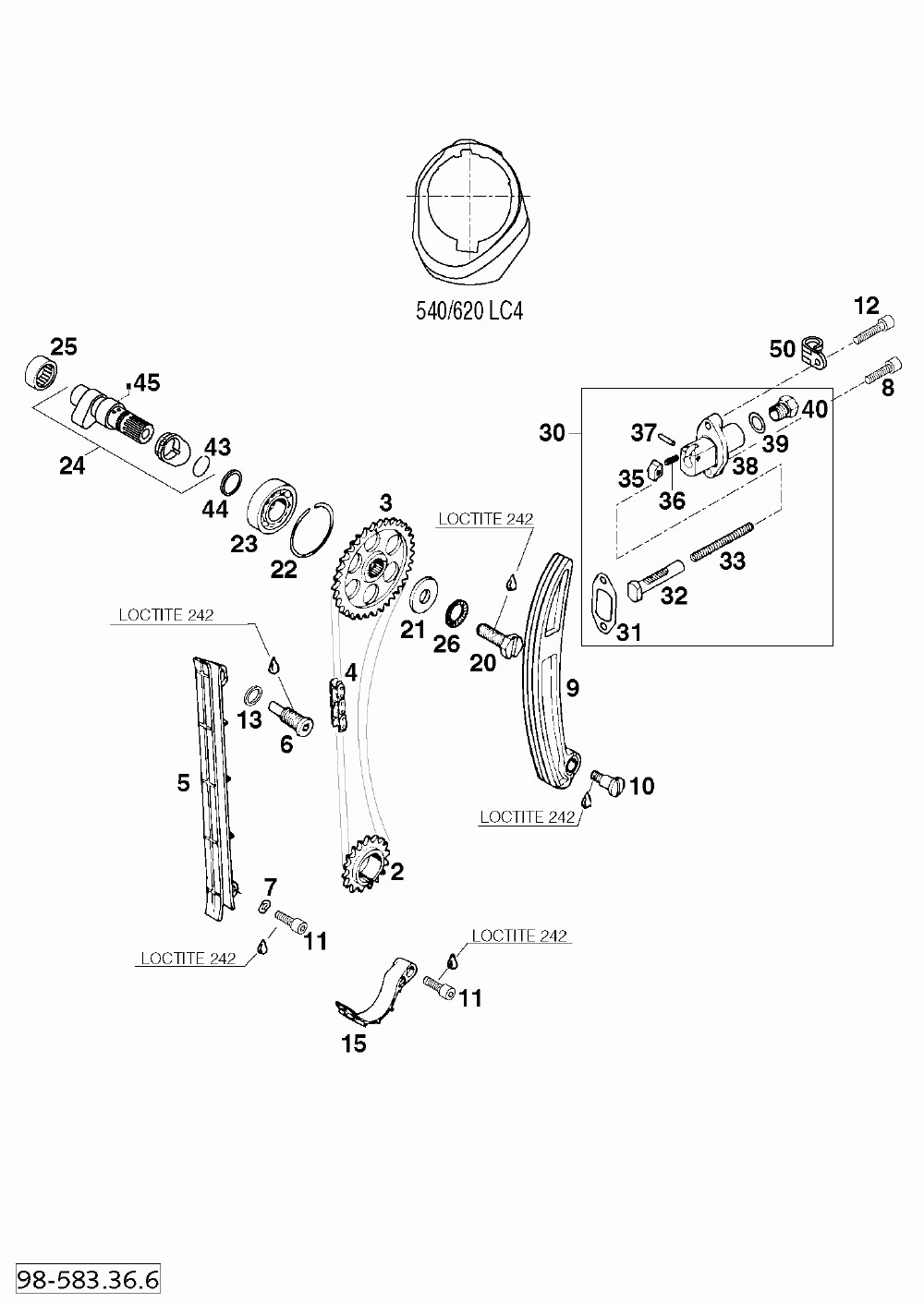 Steuertrieb timing drive 620 ‘98