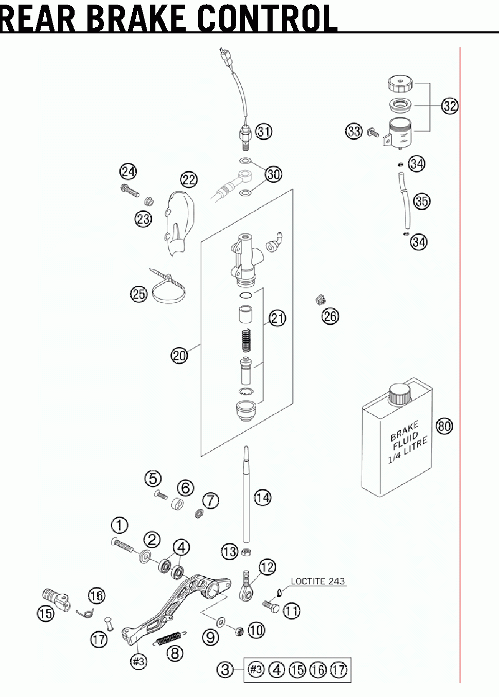 Rear brake control