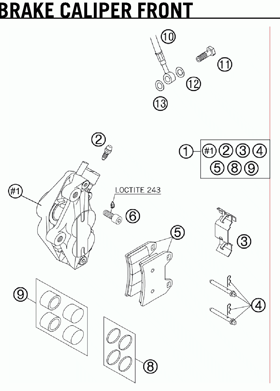 Brake caliper front