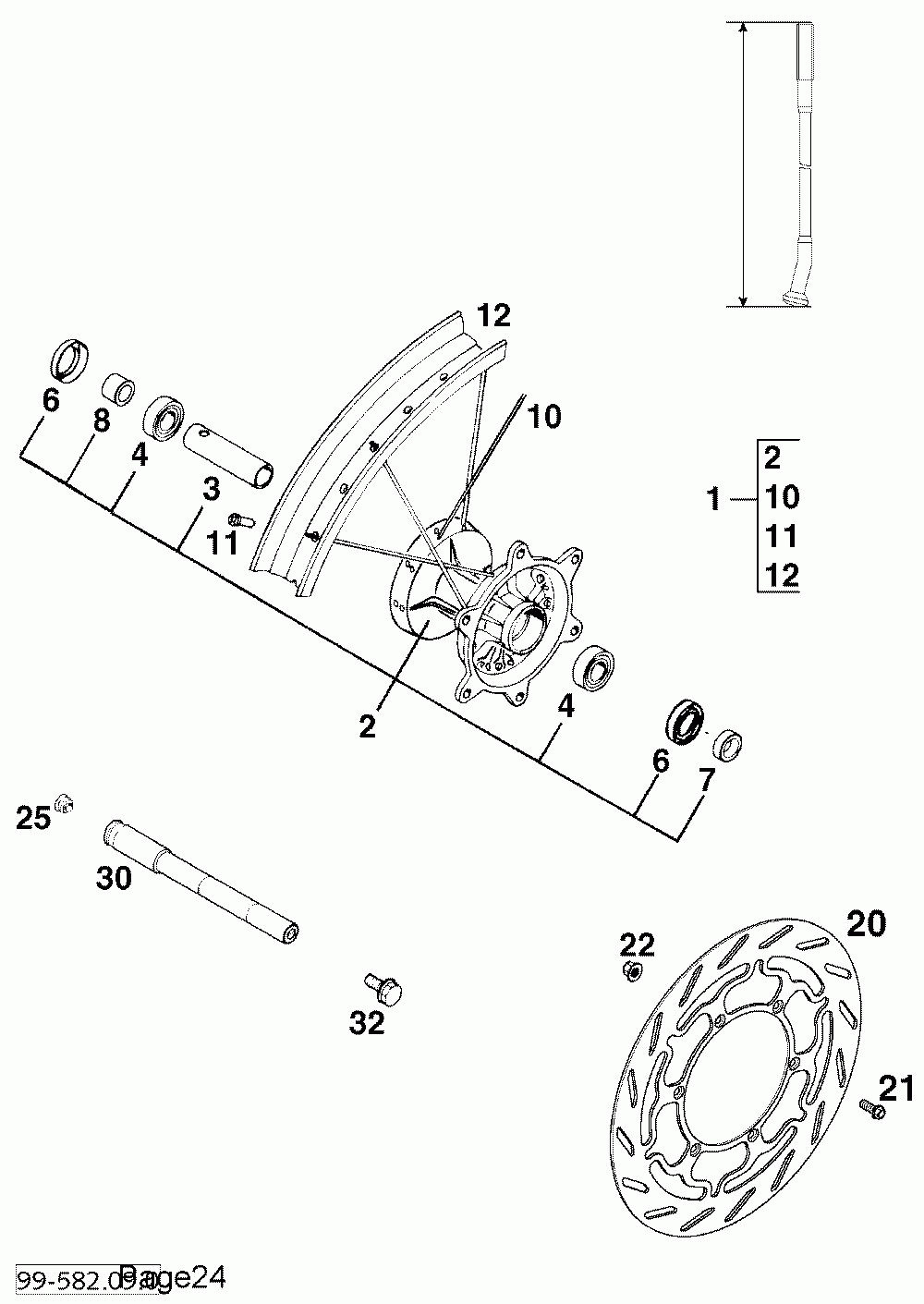 Vorderrad front wheel 640 ‘99