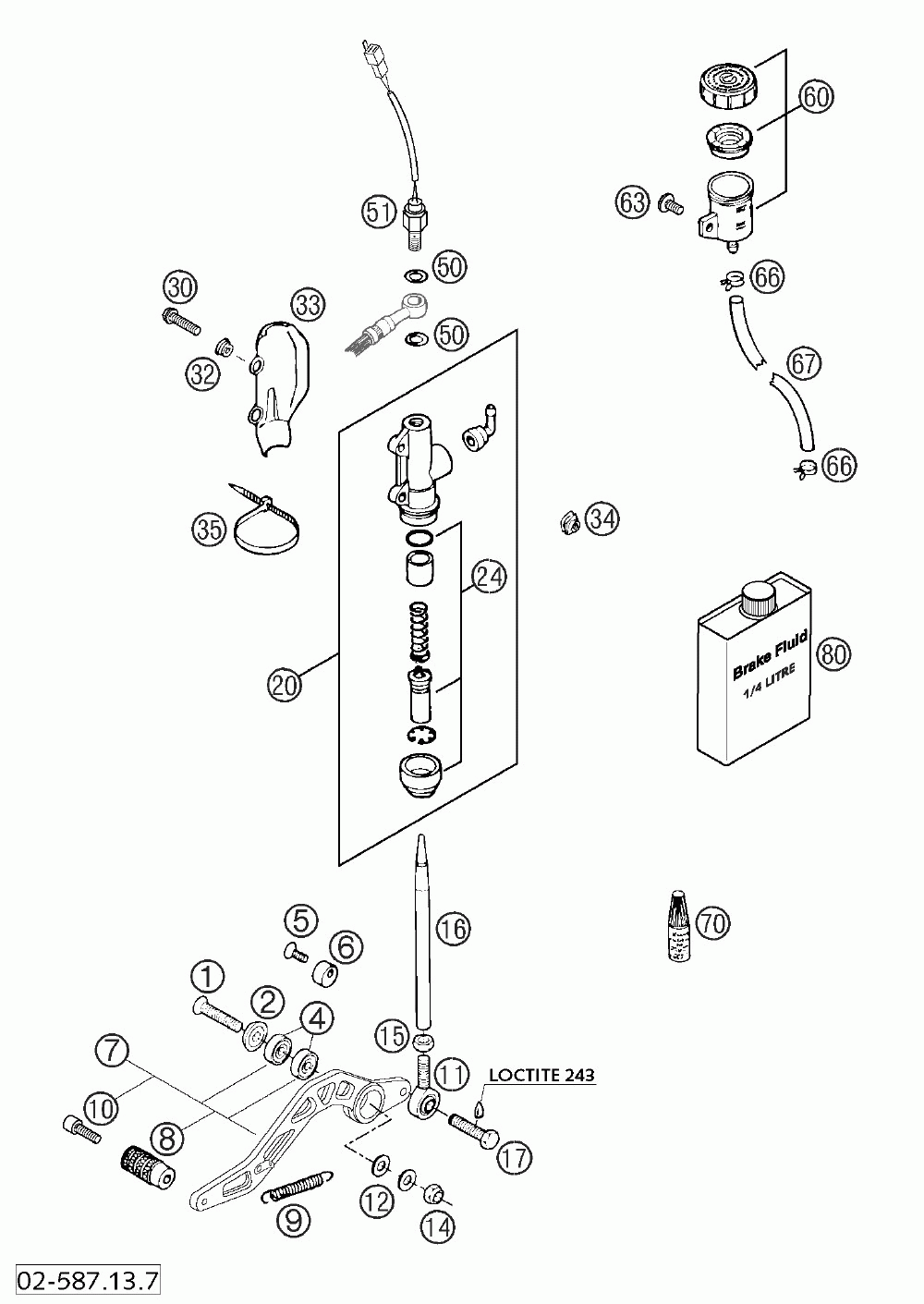 Rear brake control 640