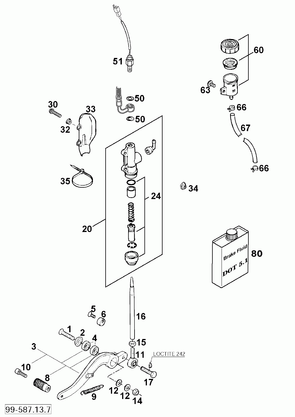 Rear brake control 640