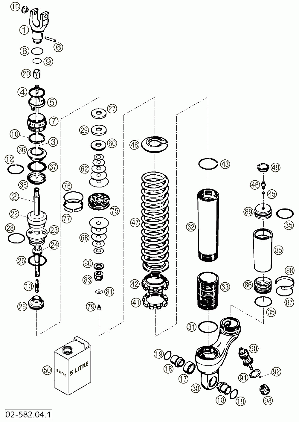 Shock absorber wp disassembled 640