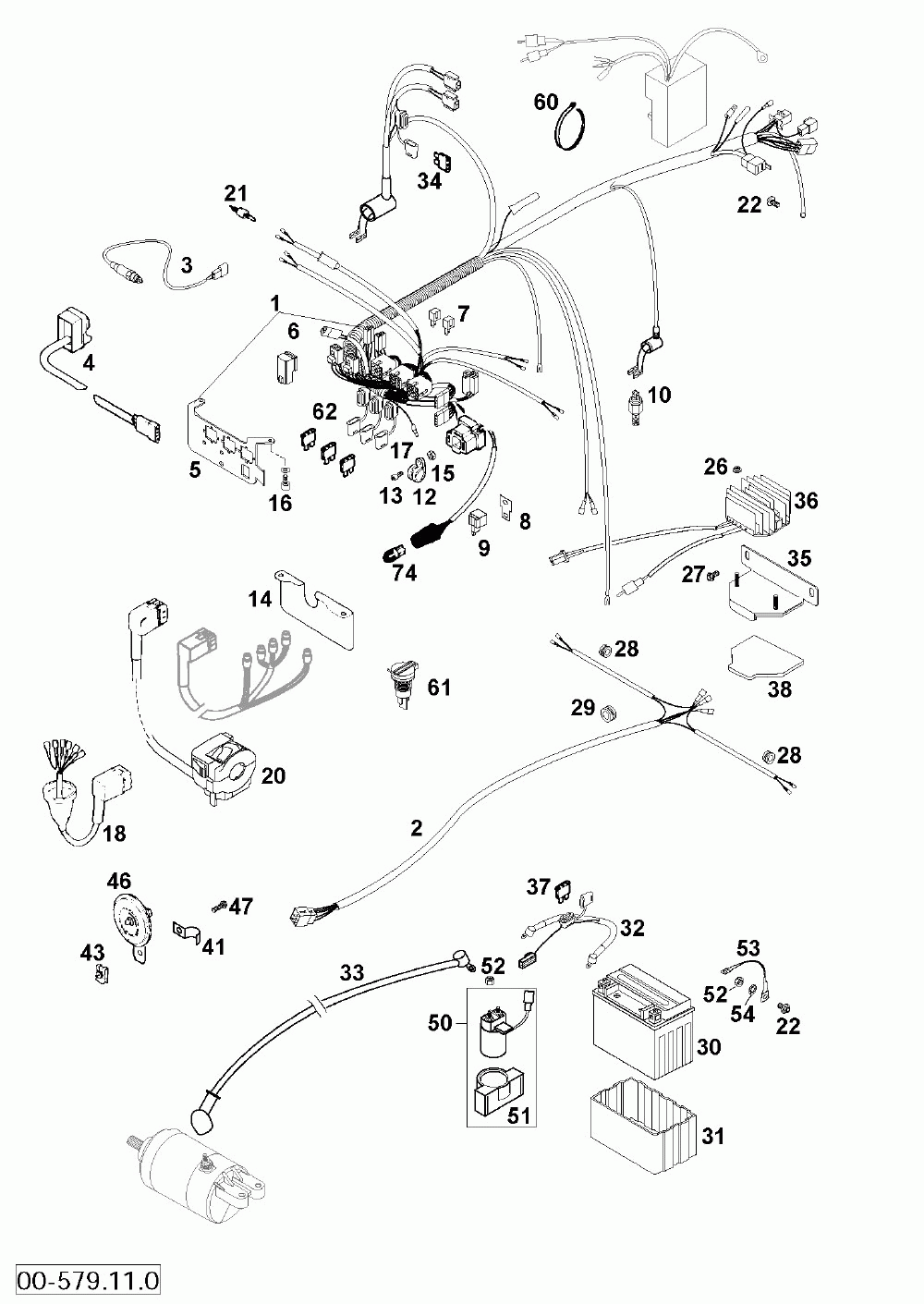 Kabelstrang wiring harness 640 ls-e_mil 2000