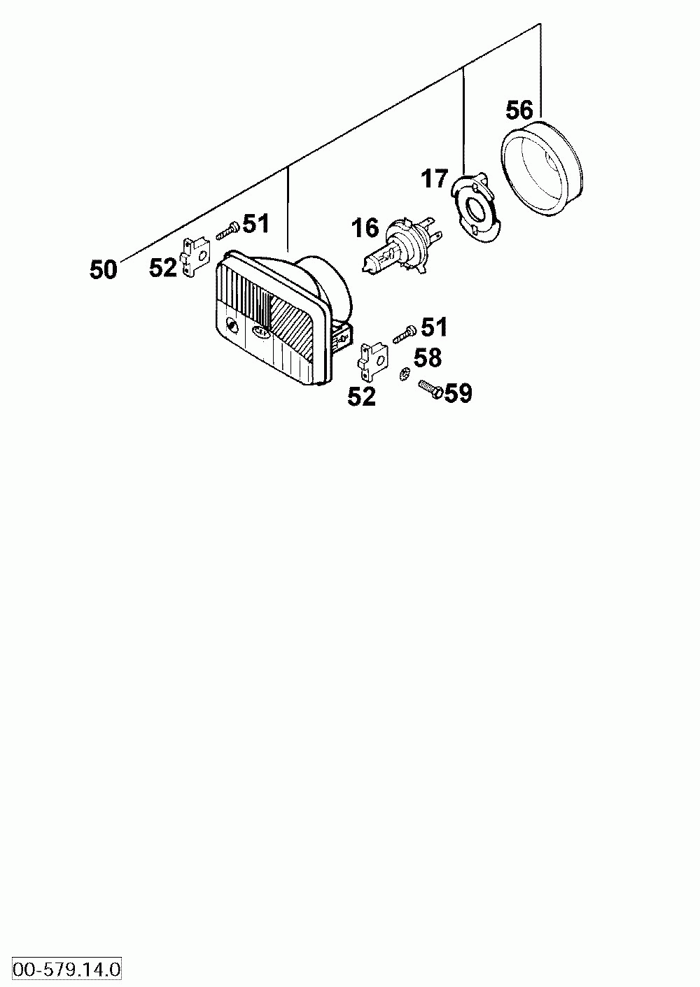 Scheinwerfer head light 640 ls-e_mil 2000