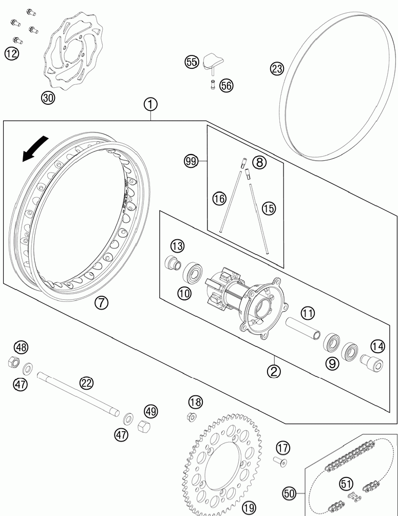 Rear wheel