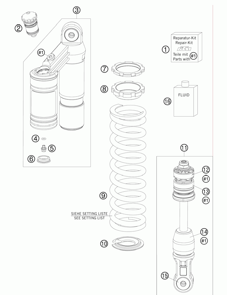 Monoshock disassembled