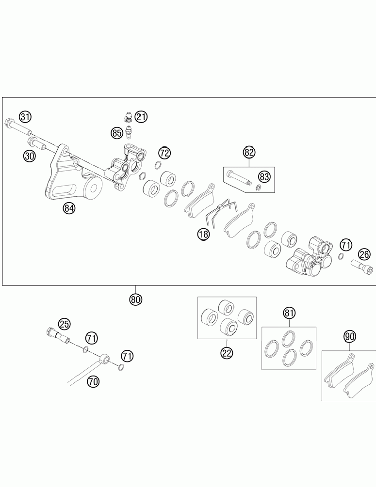 Brake caliper rear