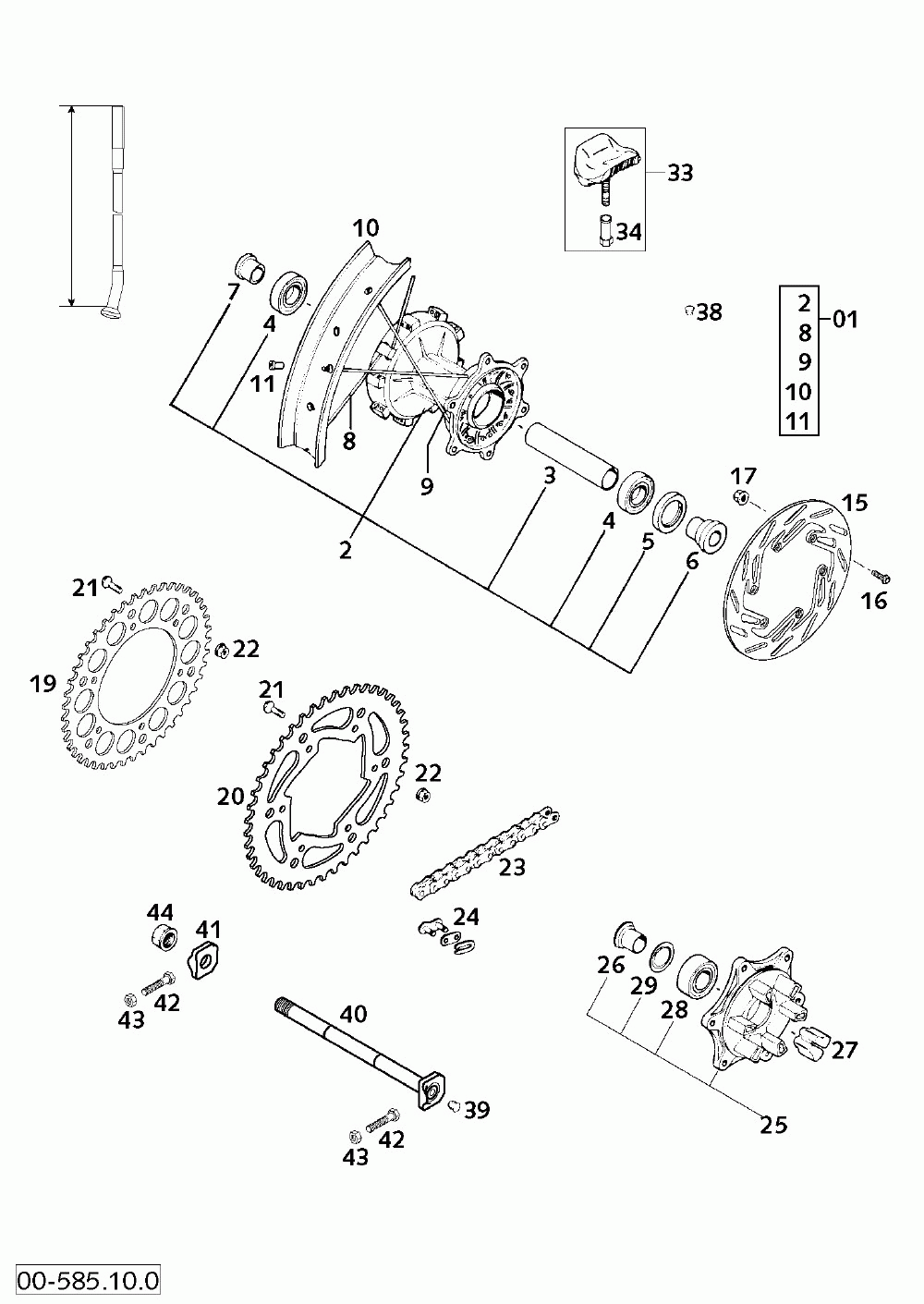 Hinterrad rear wheel 660