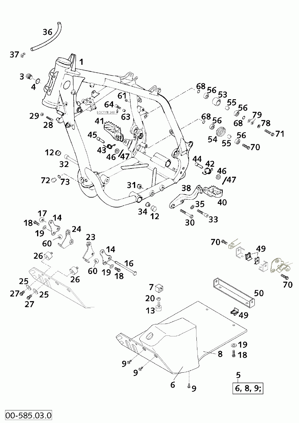 Rahmen motorschutz frame engine protector 660