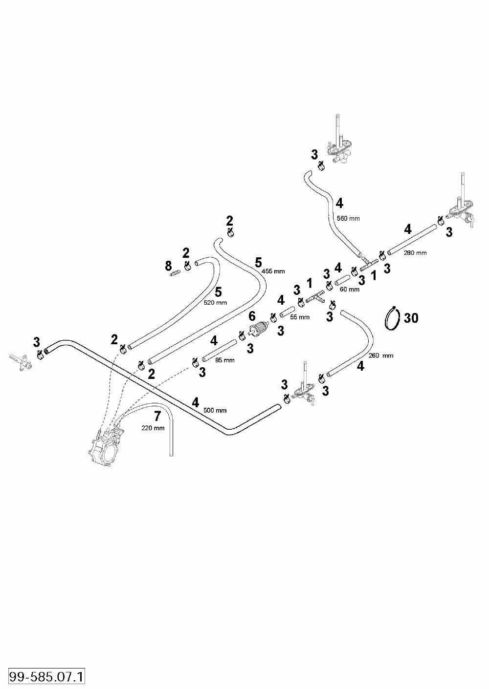 Benzinleitungen fuel lines 660 ‘99