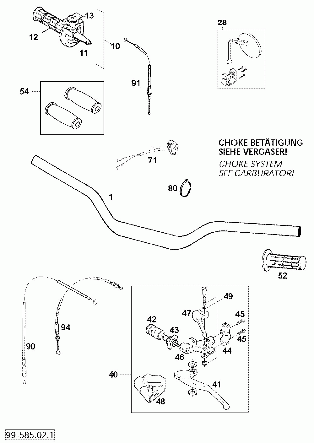 Lenker armaturen handlebar controls 660 ‘99