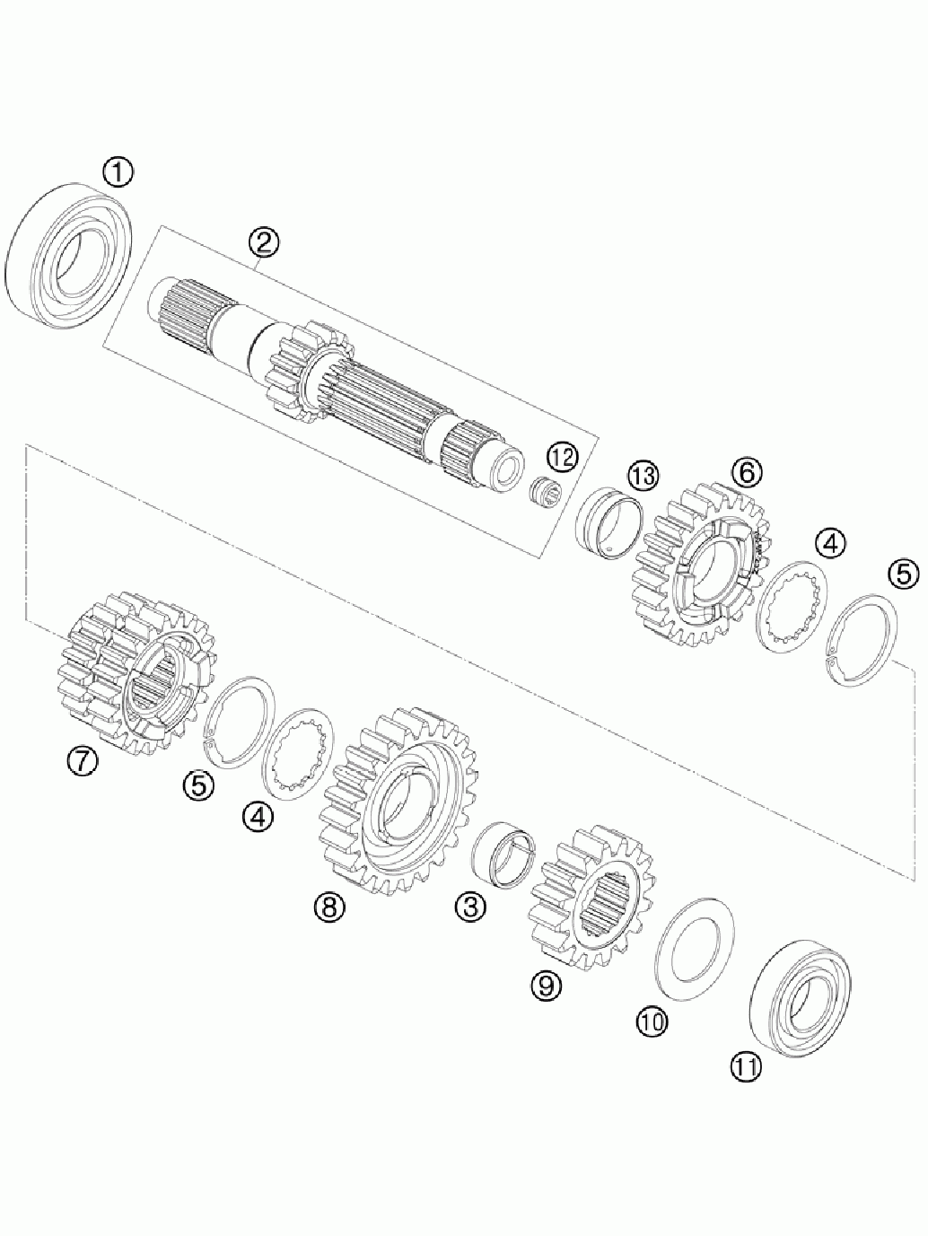 Transmission i - main shaft