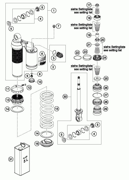 Monoshock dissassembled