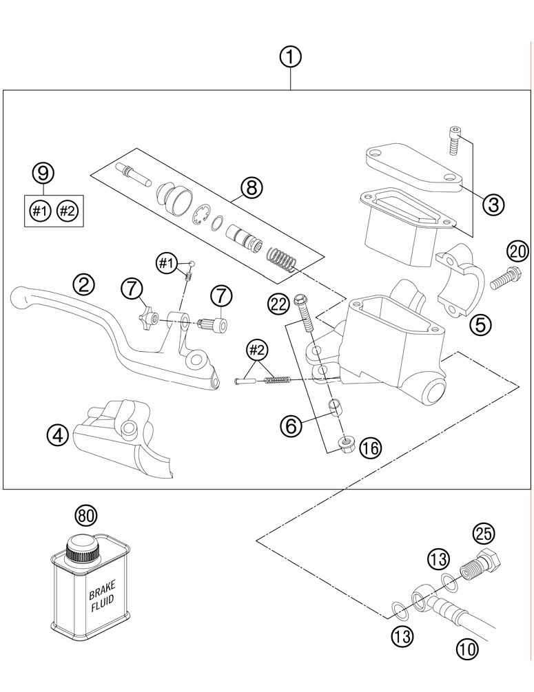 Hand brake cylinder