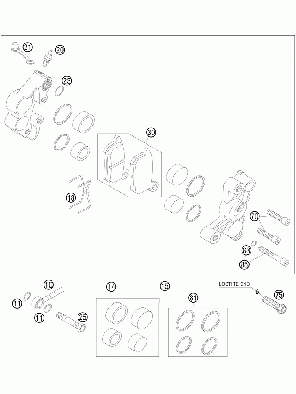 Brake caliper front