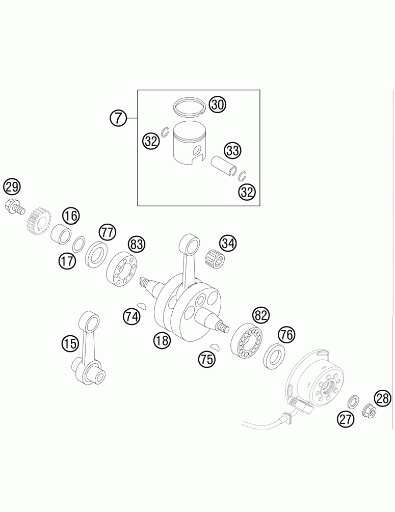 Crankshaft piston