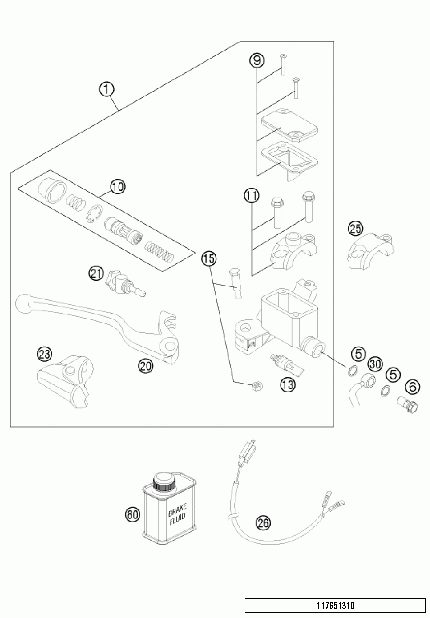 Hand brake cylinder