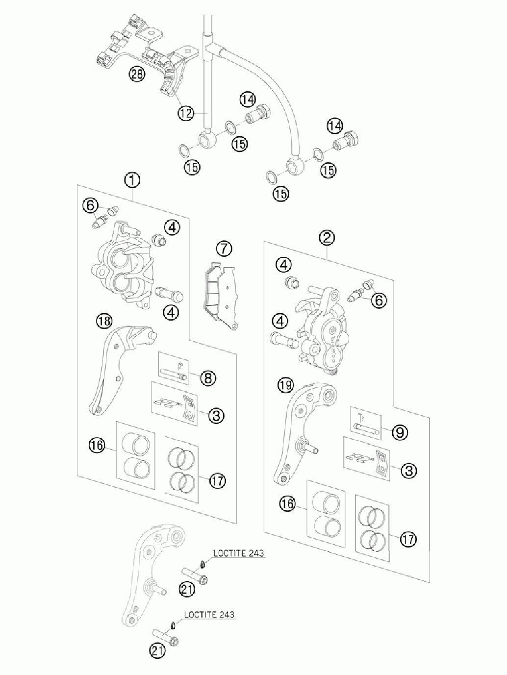 Brake caliper front