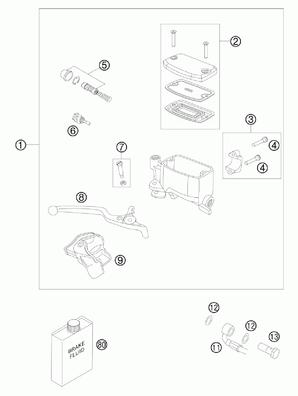 Hand brake cylinder