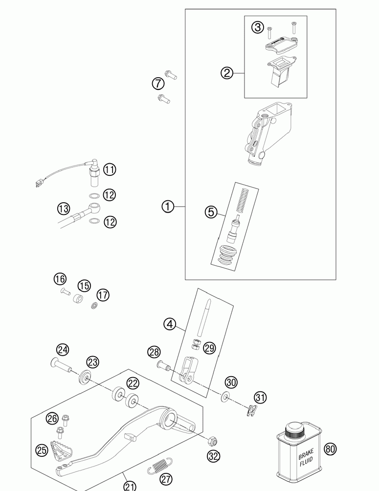 Rear brake control