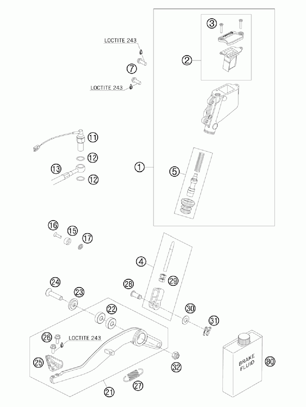 Rear brake control