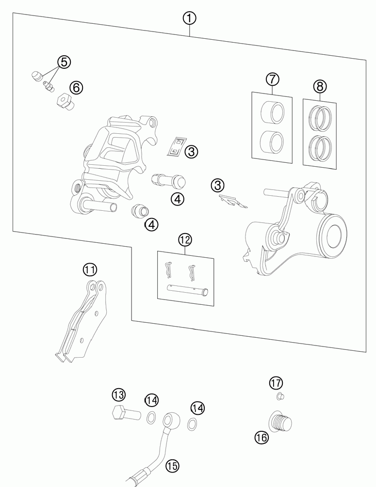 Brake caliper rear