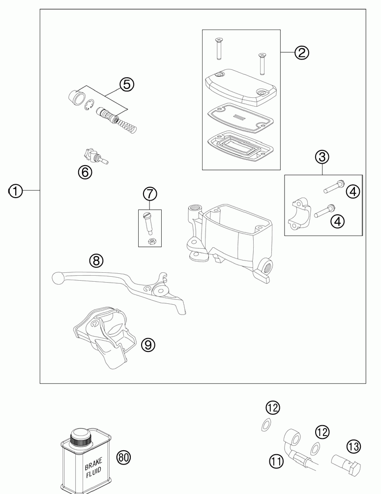 Hand brake cylinder