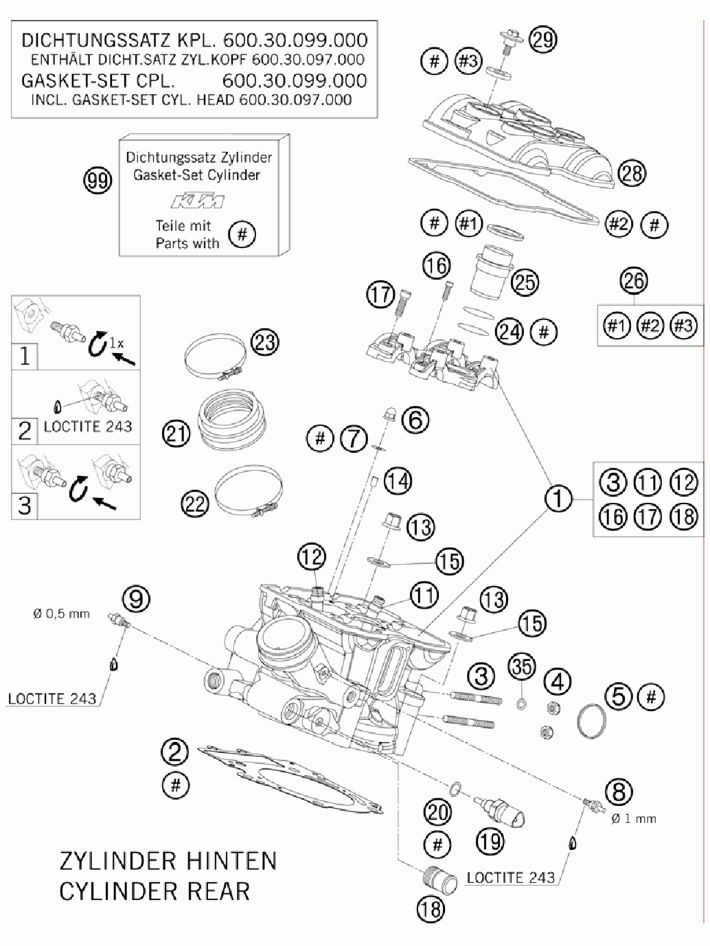 Cylinder head rear