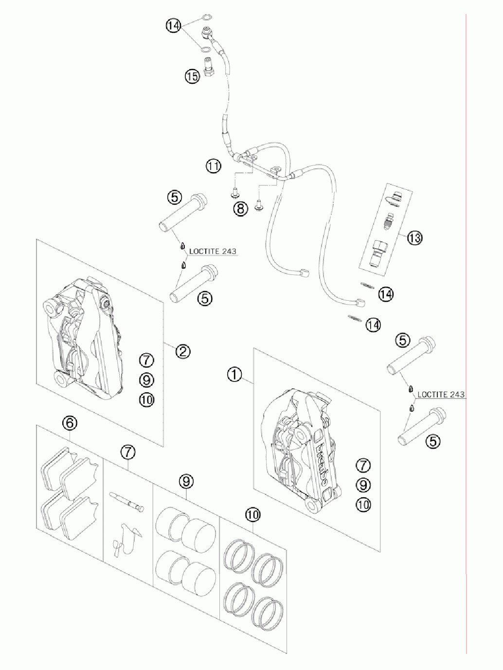 Brake caliper front