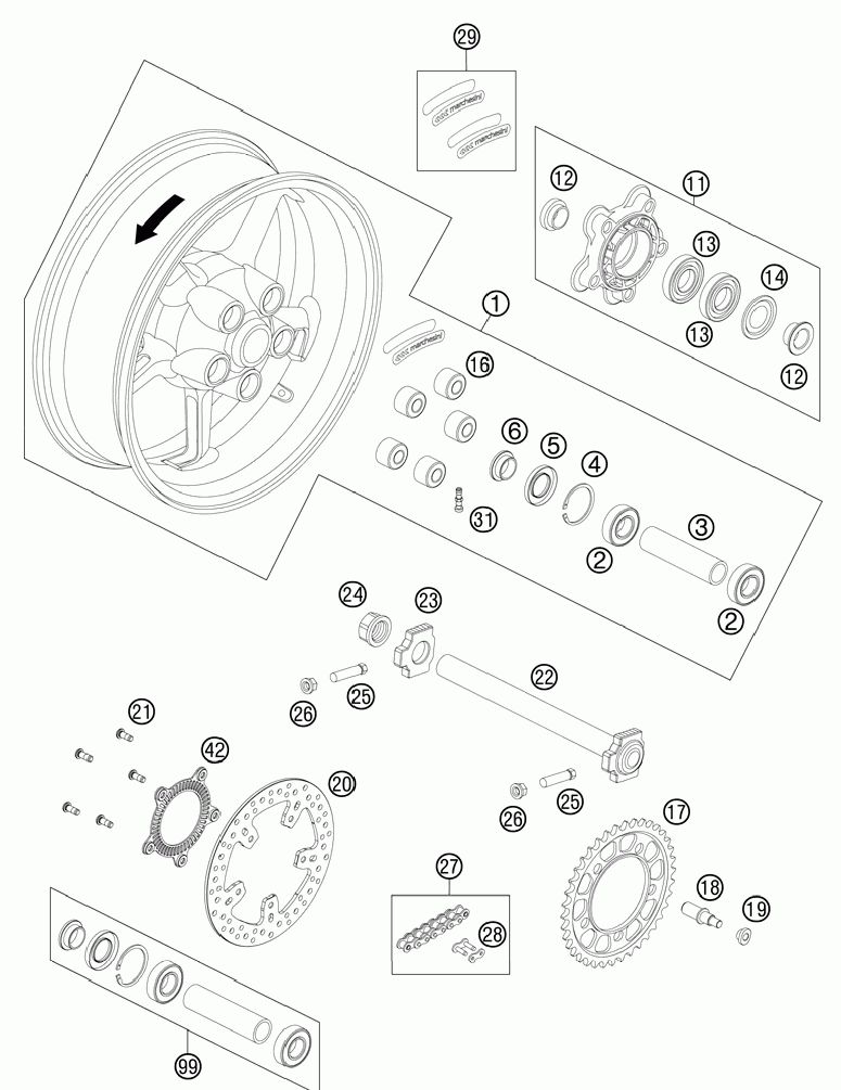 Rear wheel